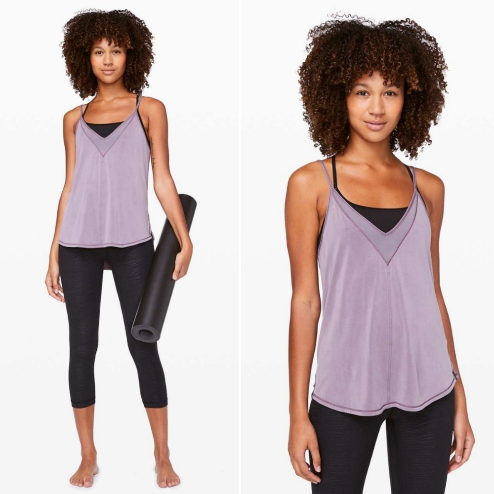 Lululemon Flow in Elegance Tank Top in Frosted Mulberry
